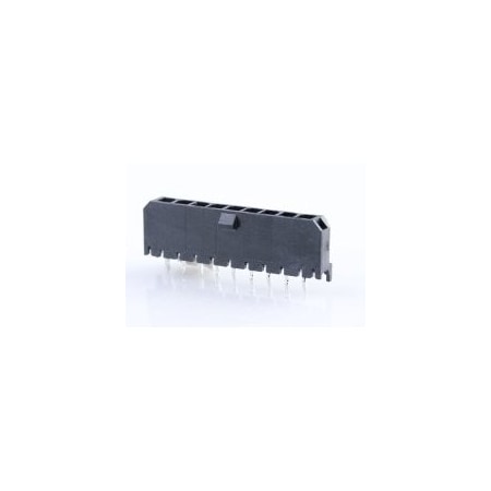 Molex Pin Terminal, 600 V, High Temperature Thermoplastic Insulated, Black, Through Hole - Kinked Pin 43650-0915